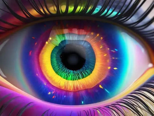 coloured iris eye coloured iris eye